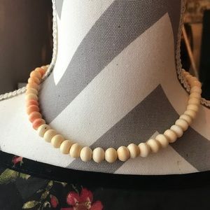 Coral Bead Choker Necklace